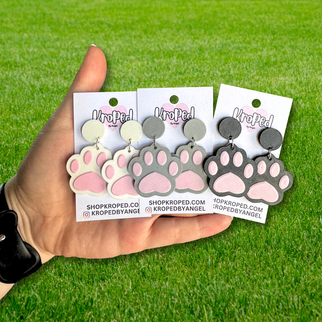 Pet Paw Stud Earrings - More Colors