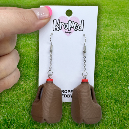 Chocolate Milk Jug Earrings
