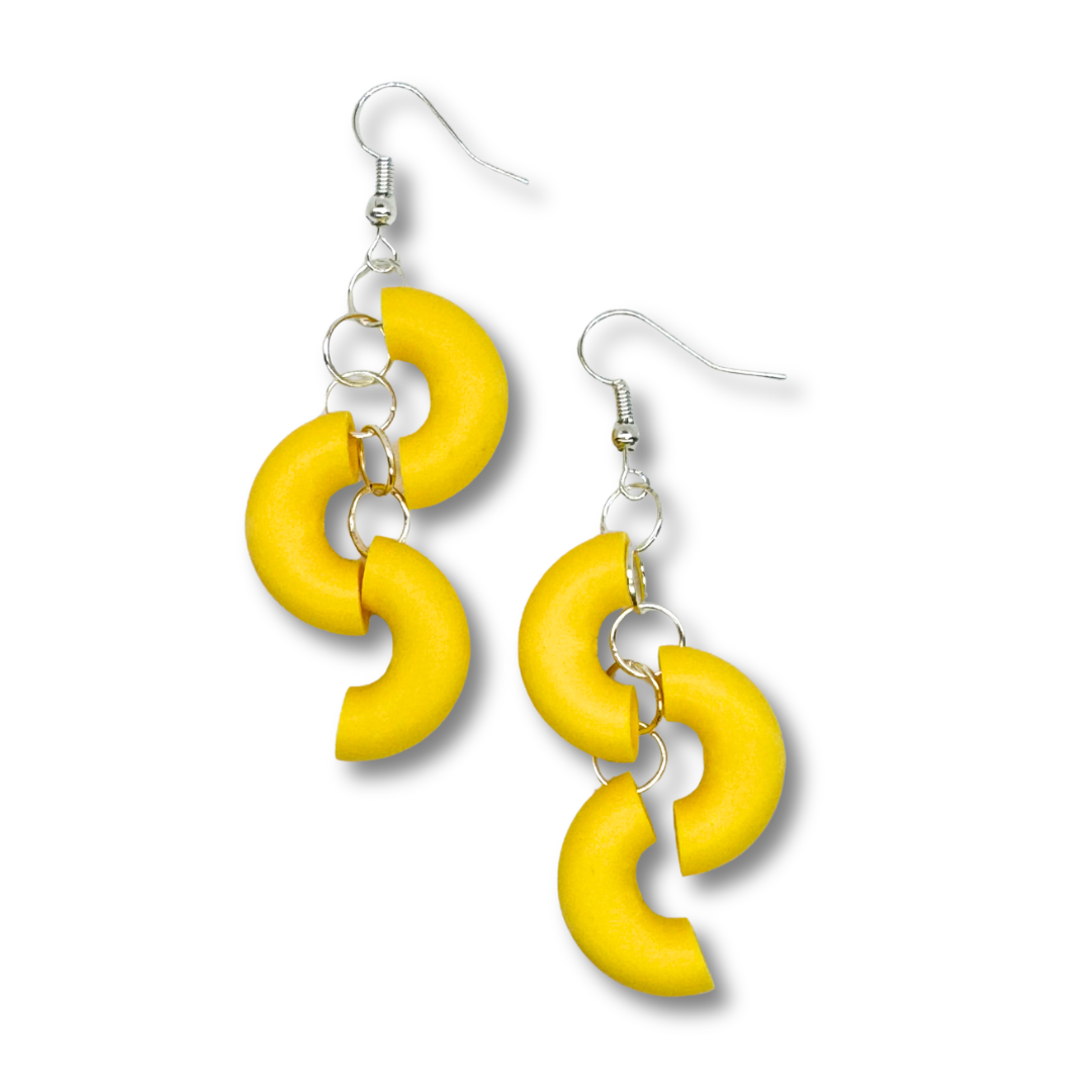 3D Printed Dangle Noodle Earrings