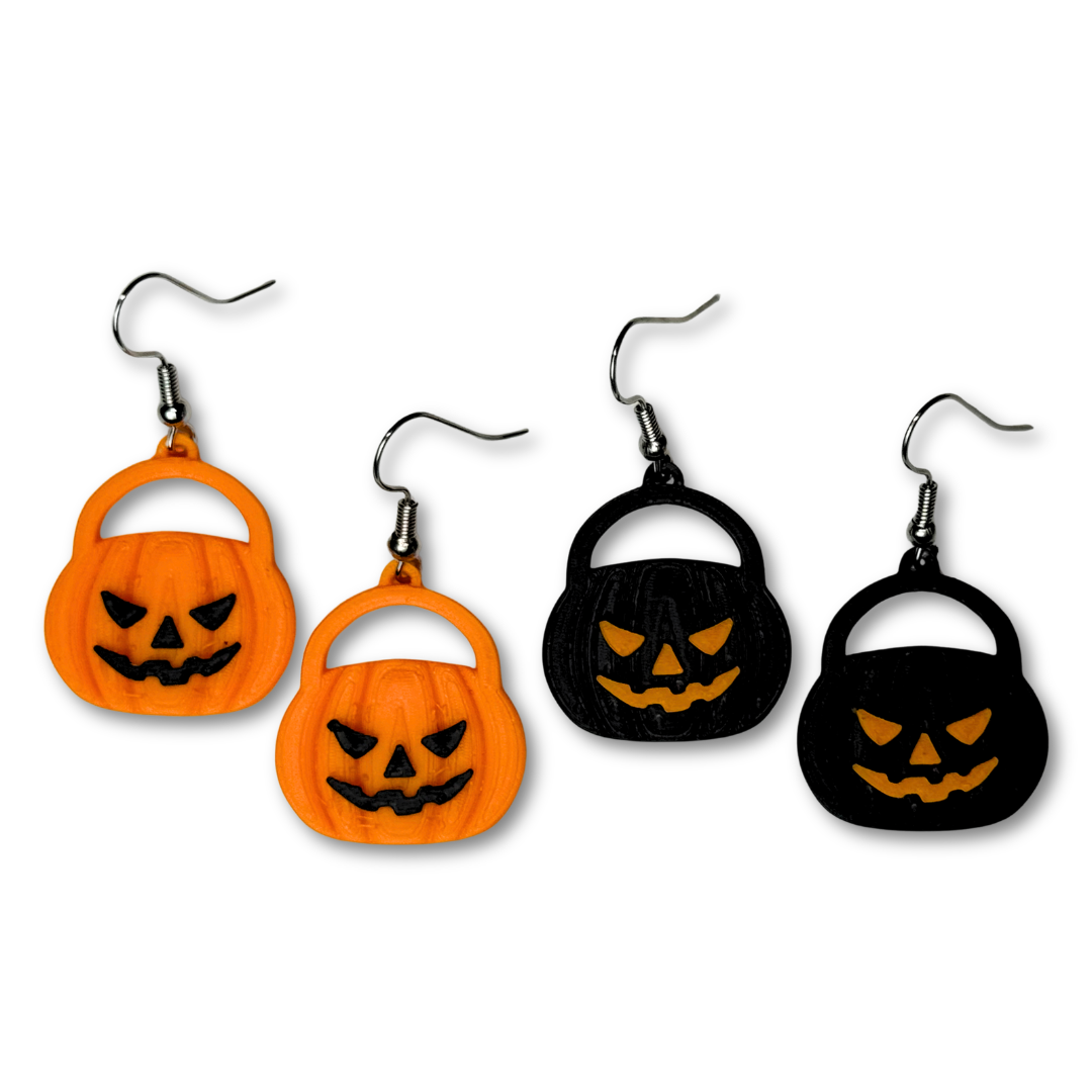 Pumpkin Bucket Earrings
