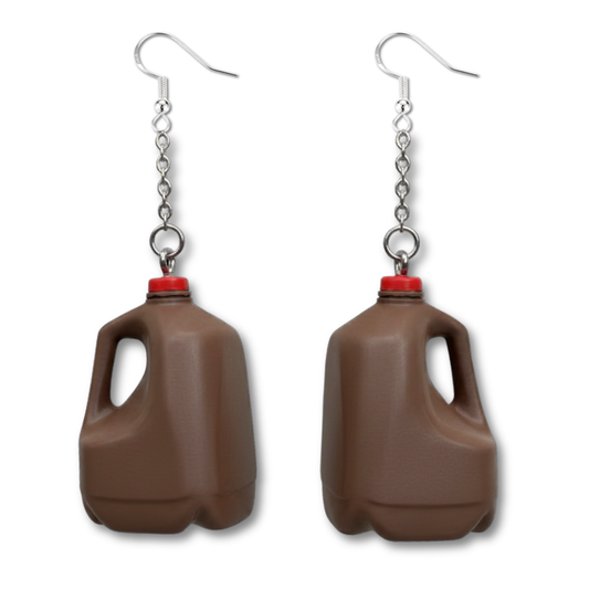 Chocolate Milk Jug Earrings