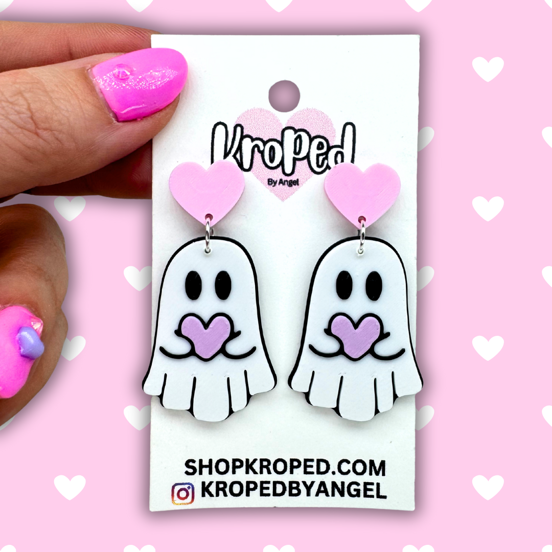 Heart Ghost Earrings