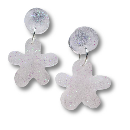 Pink Flower Stud Earrings