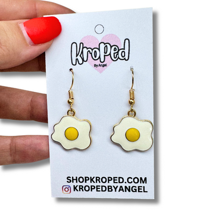 Egg Splat Charm Earrings