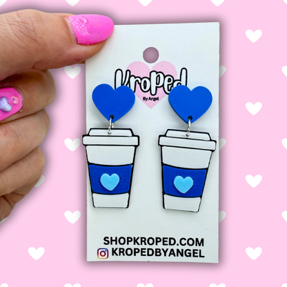 Heart Coffee Cup Earrings