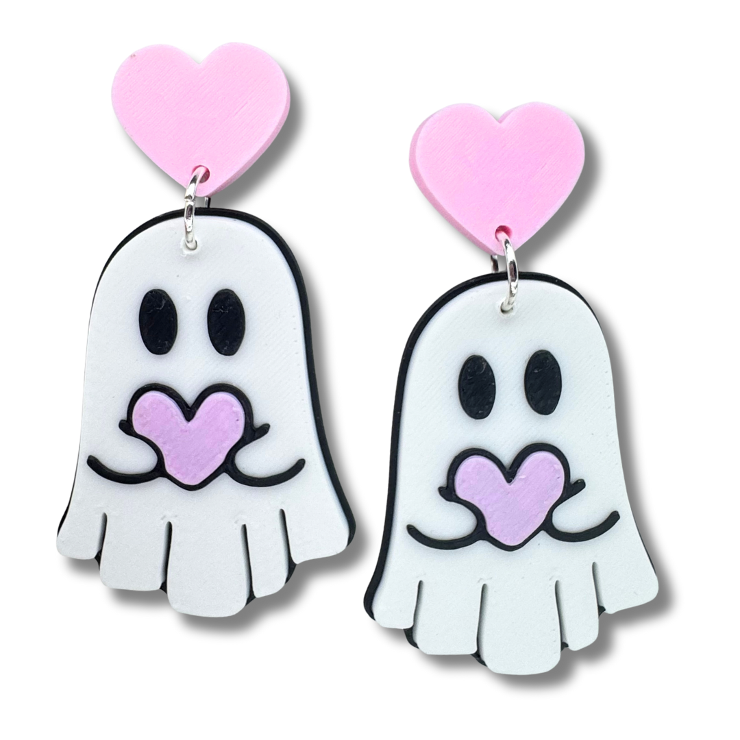 Heart Ghost Earrings