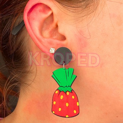 Strawberry Candy Dangle Earrings
