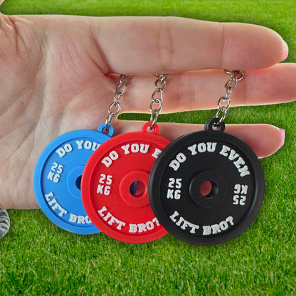 Do You Even Lift Bro Weight Plate Keychain