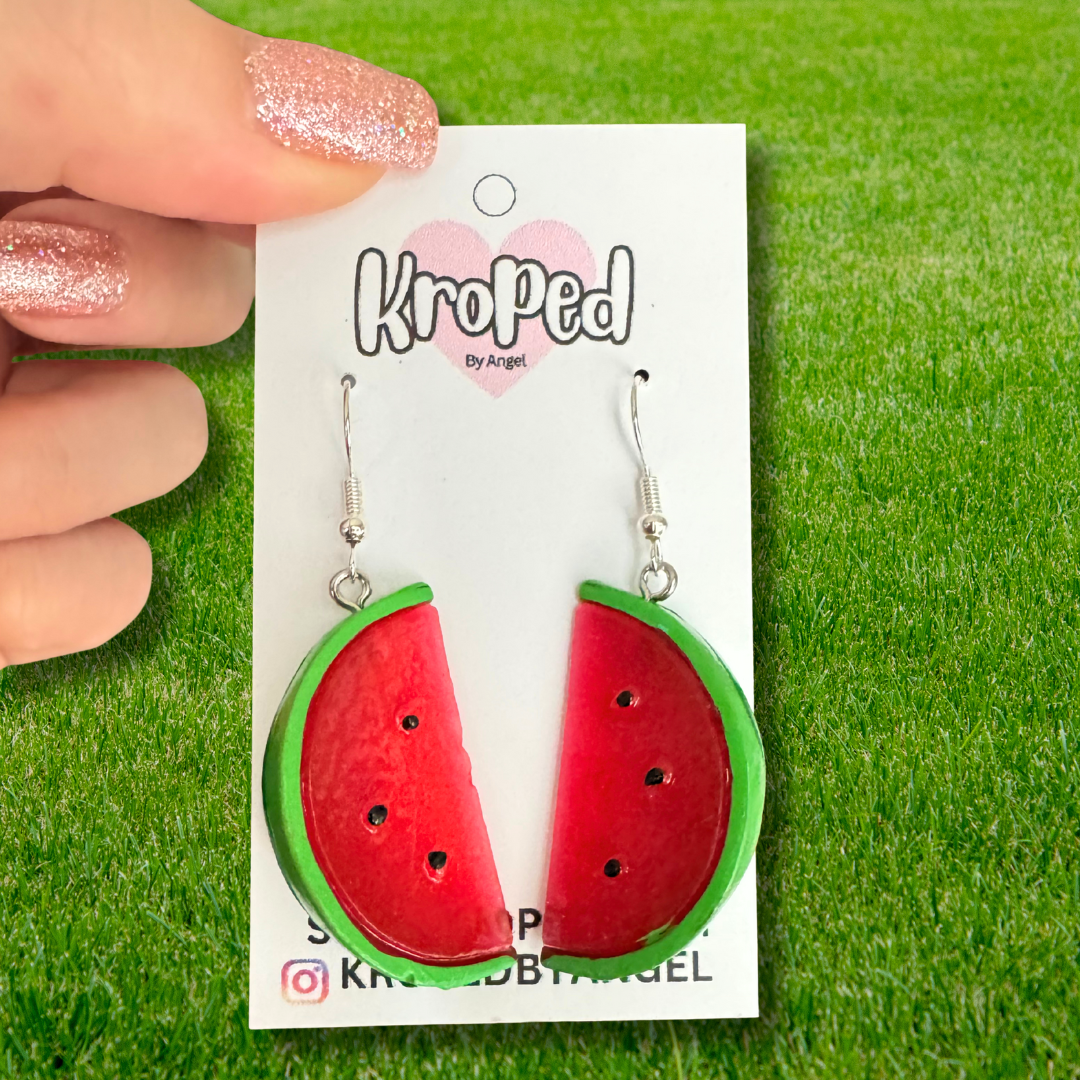 Watermelon Wedge Earrings