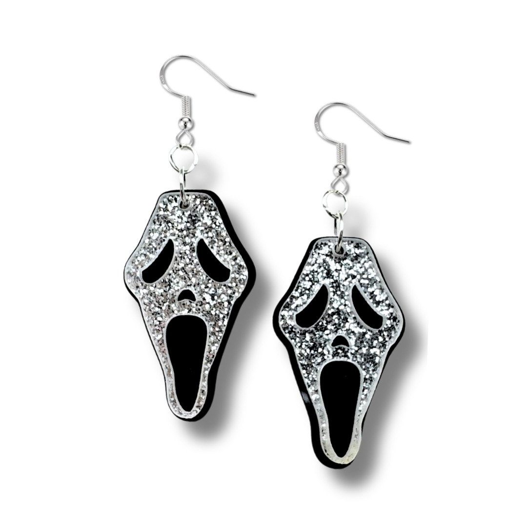 Glitter Ghost Earrings