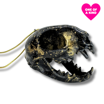 3D Printed Cat Skull Ornament Charm
