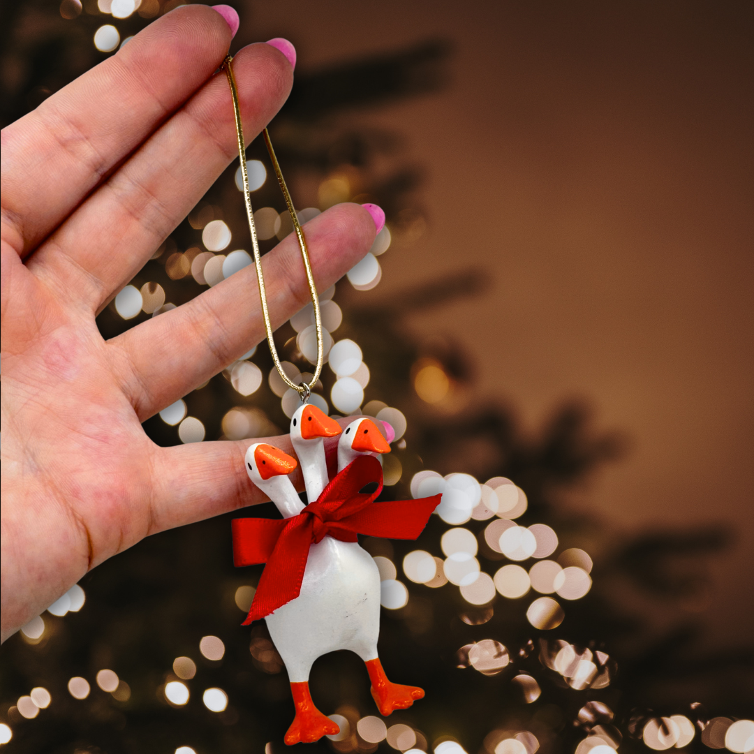3 Headed Duck Ornament