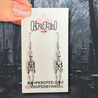 Silver Skeleton Earrings