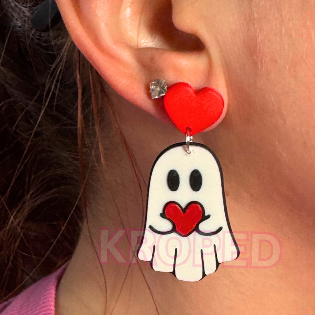 Heart Ghost Earrings