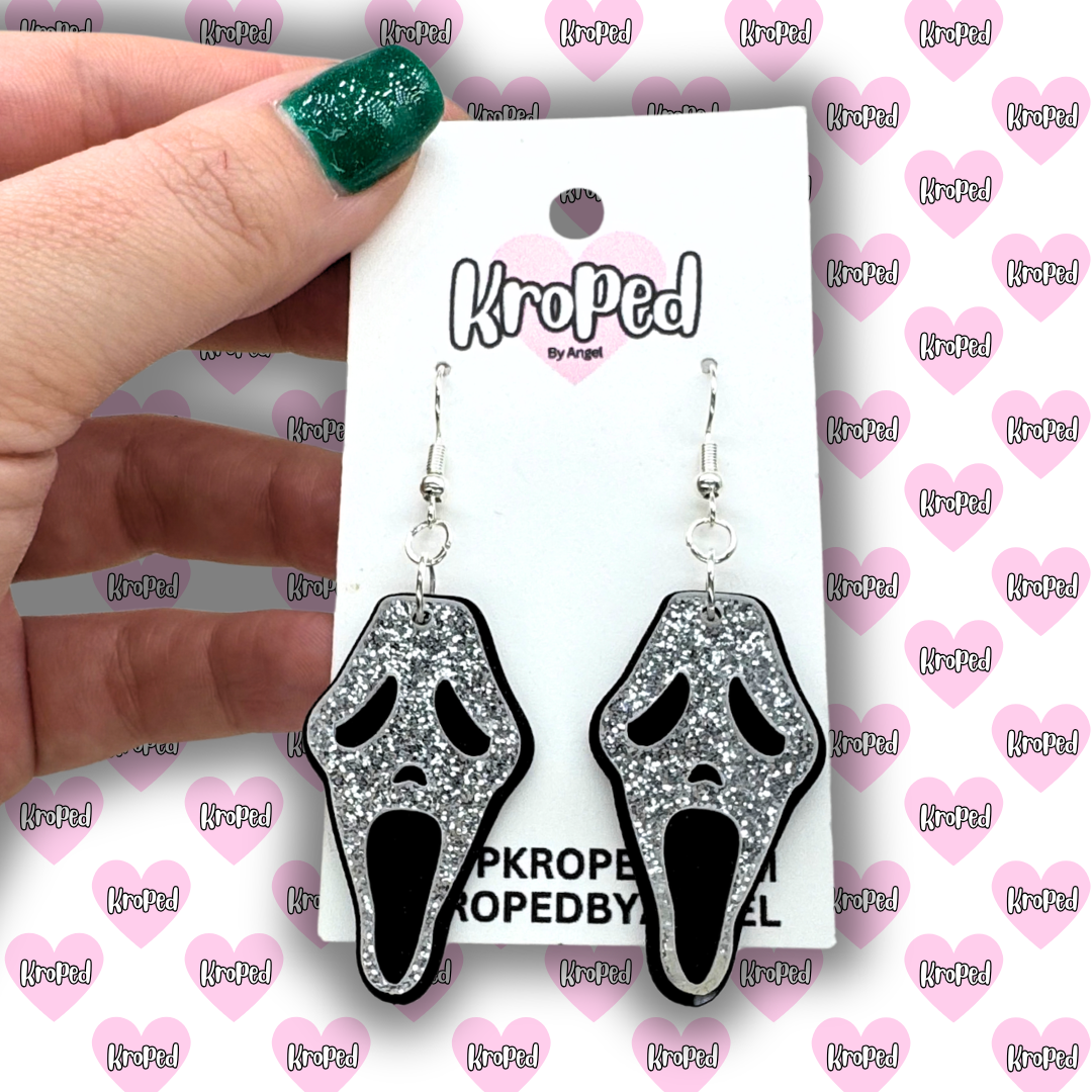Glitter Ghost Earrings