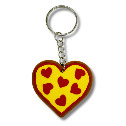 Pizza Heart Keychain
