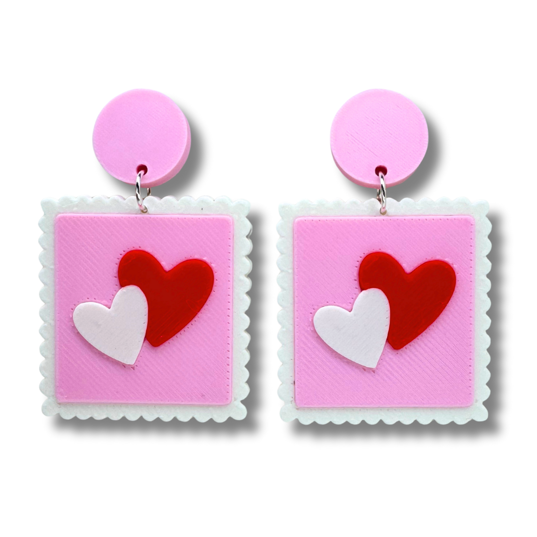 Heart Stamp Earrings