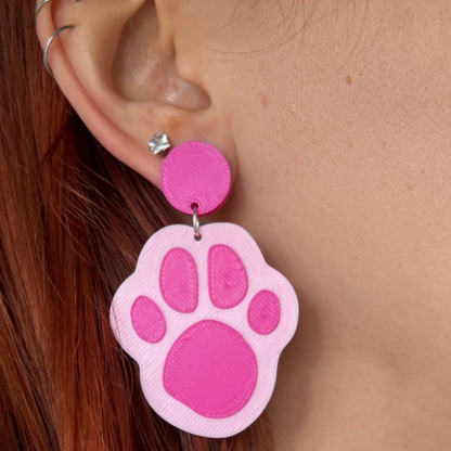Paw Print Dangle Earrings