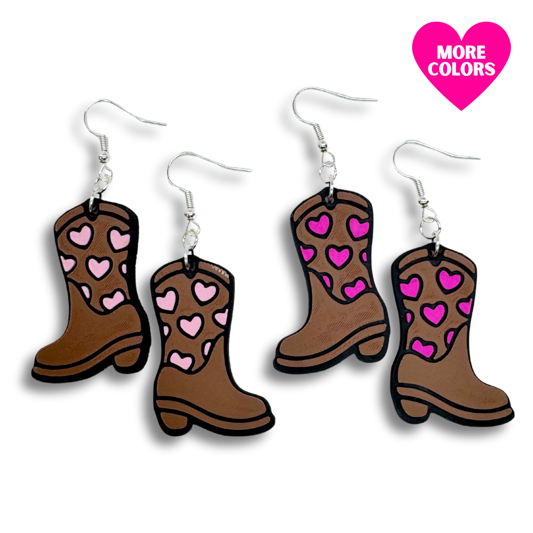 Heart Boot Earrings