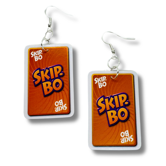 Skip-Bo Game Card Earrings