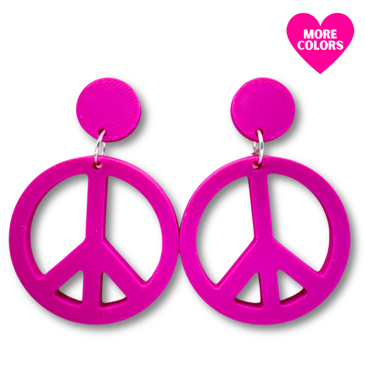 Peace Sign Stud Earrings