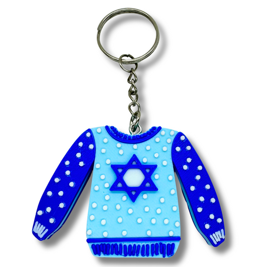 Hanukkah Sweater Keychain