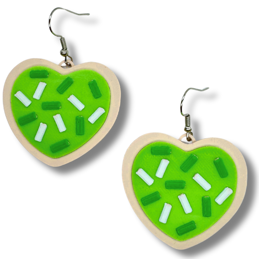 Green Heart Sugar Cookies