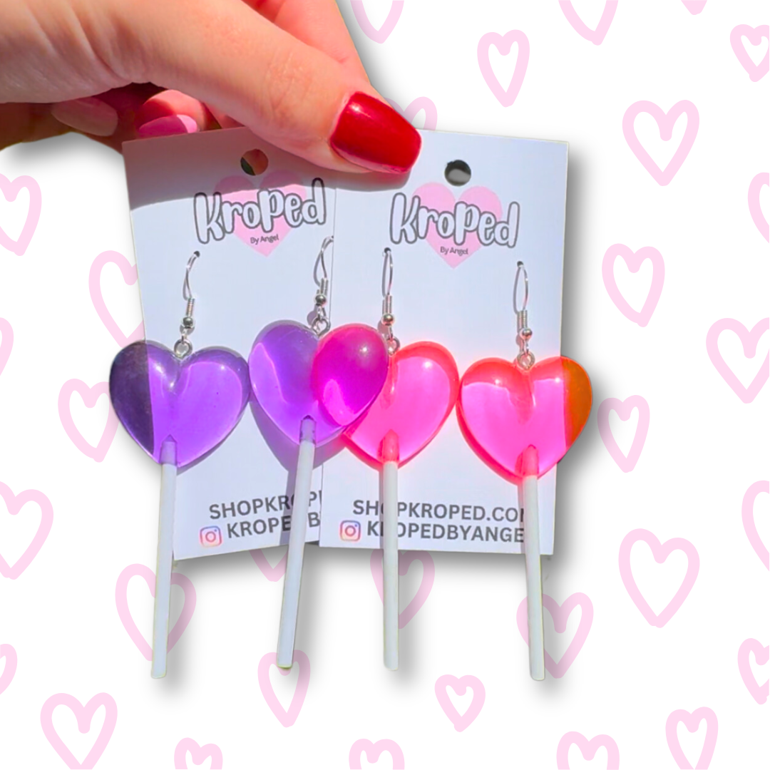 Heart Lollipop Earrings