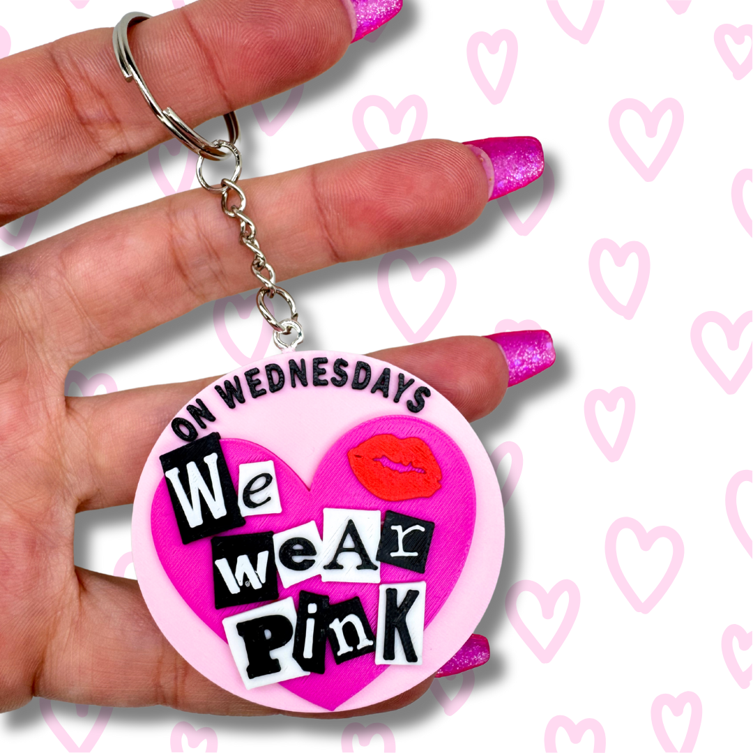 On Wednesdays We Wear Pink Keychain