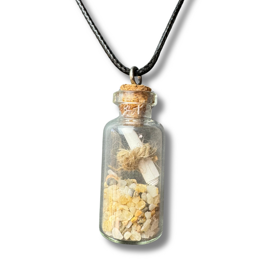 Beached Message in a Bottle Necklace