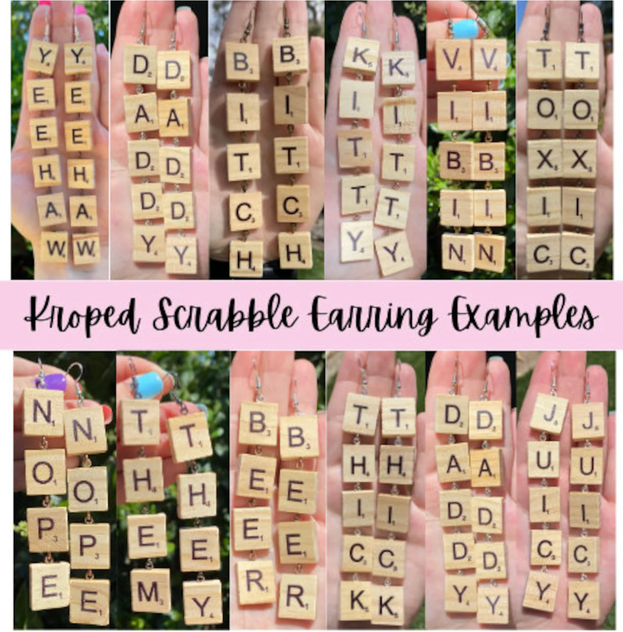 Scrabble Tile Earrings