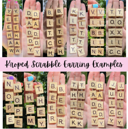 Scrabble Tile Earrings