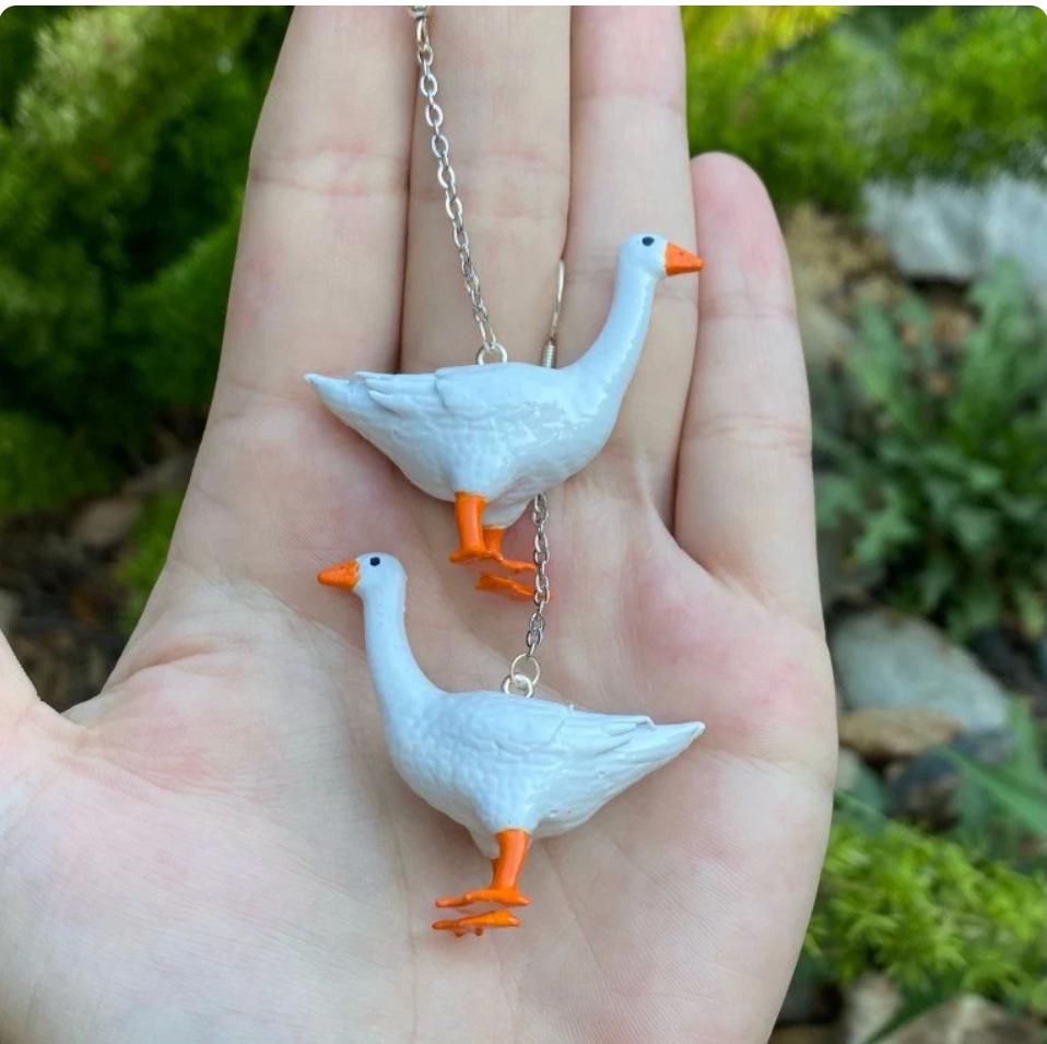 Single Head Duck Earrings