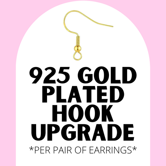 925 Gold Plated Hardware EARRING UPGRADE