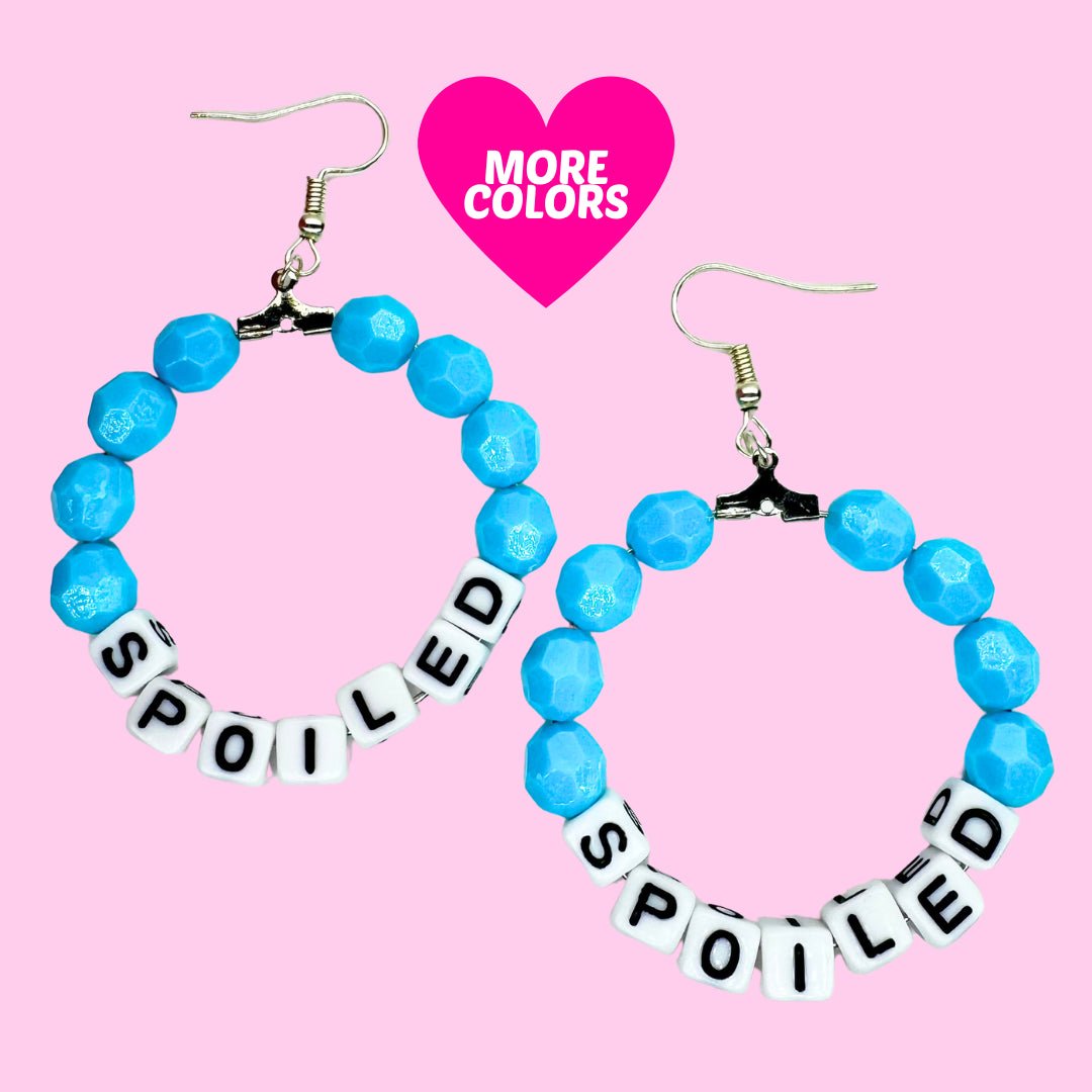 Beaded Hoop Earrings - Kroped