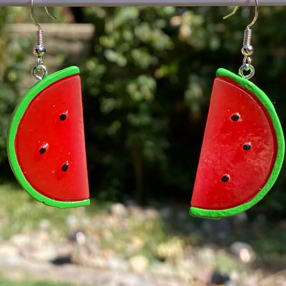 Watermelon Wedge Earrings