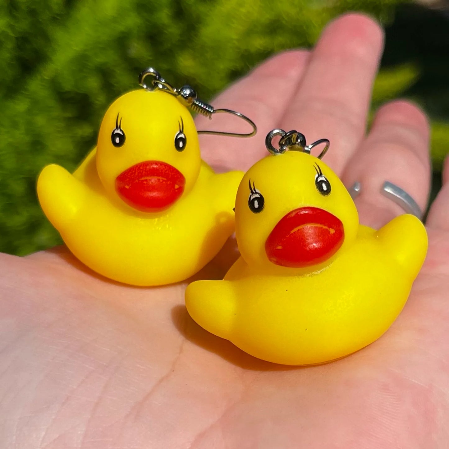 Yellow Rubber Duck Toy Earrings