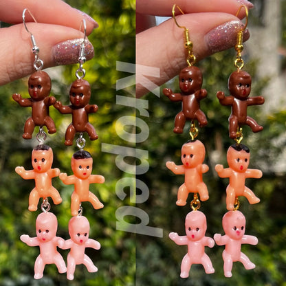 Triple Baby Dangle Earrings