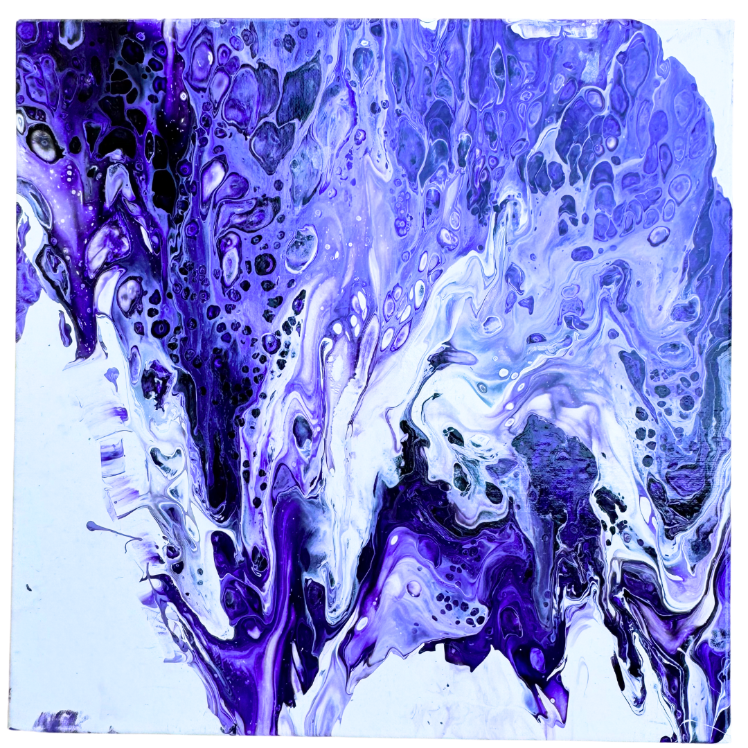 Violet Outburst Acrylic Painting