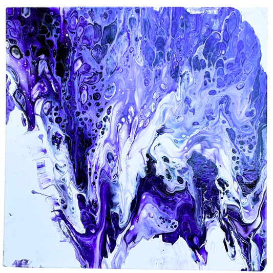 Violet Outburst Acrylic Painting