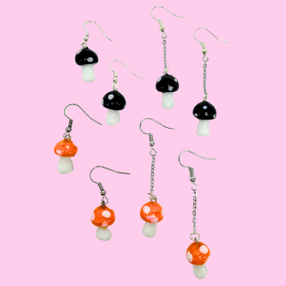 Halloween Mushroom Earrings