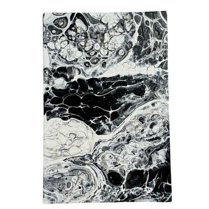 Black and White Wave 3 Piece Painting