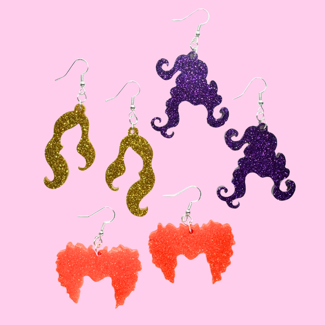 Sanderson Sister Hair Shape Earrings