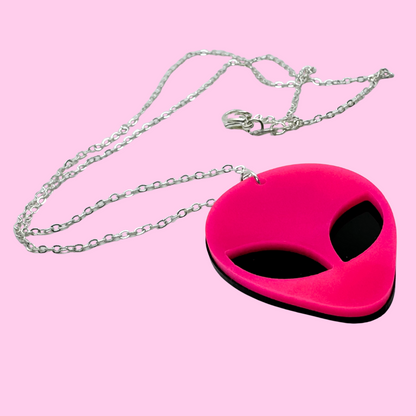 Pink Alien Necklace