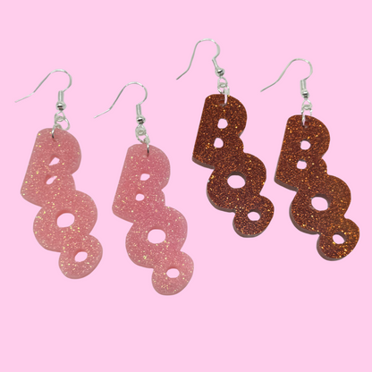 BOO Glitter Dangle Earrings