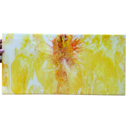 Yellow Burst Acrylic Painting