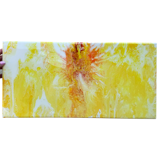 Yellow Burst Acrylic Painting