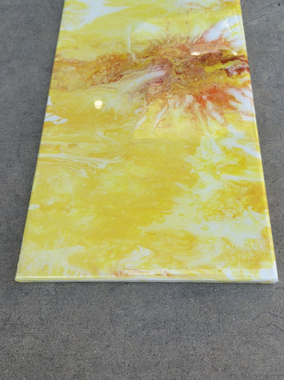 Yellow Burst Acrylic Painting