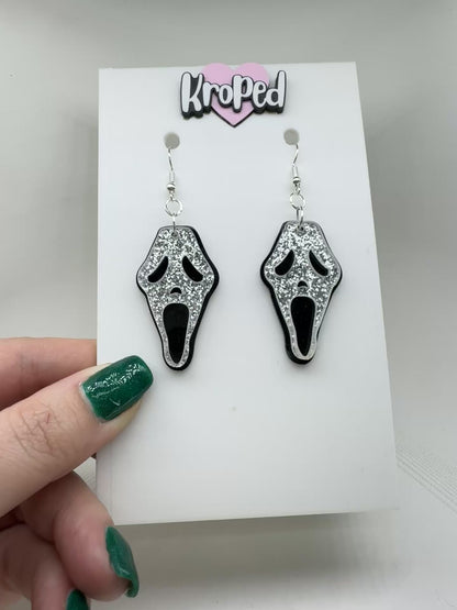 Glitter Ghost Earrings