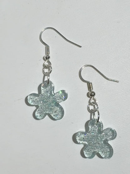 Blue Flower Stud Earrings